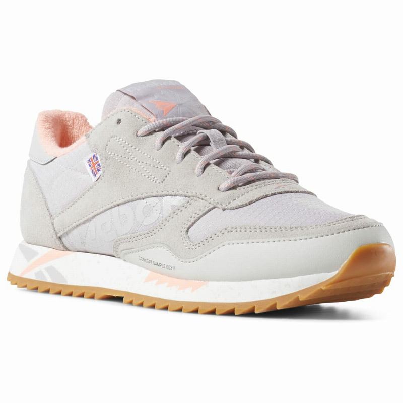 Reebok Cl Lthr Ripple Tenisky Damske - Biele Siva/Lavendel/Ruzove PV6158CP